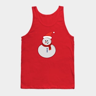 Cute Snowman Smiling cartoon ideas design Tank Top